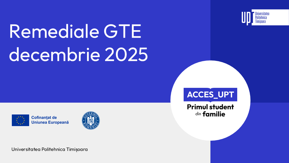 Ore remediale pentru elevii din proiectul ACCES UPT – activități desfășurate în luna decembrie
