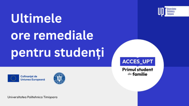Ultima lună de ore remediale pentru studenții din proiect